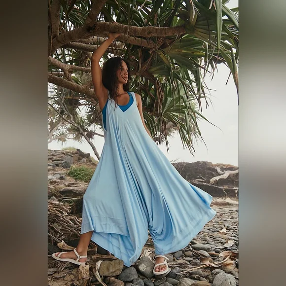 Free People Movement "Seven Stars onesie" in the color Boardwalk Blue NWOT - Picture 1 of 4